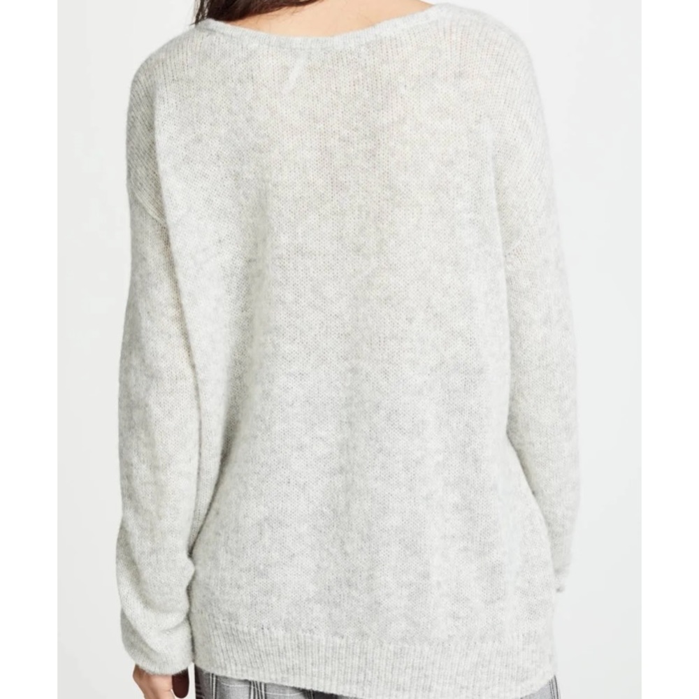 Free People Gray Gossamer V-Neck Wool Blend Sweater Size XS - Picture 4 of 11